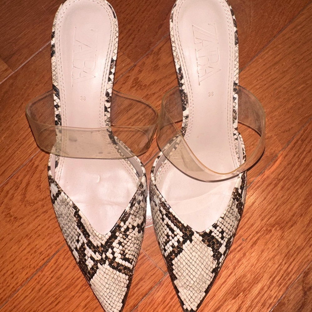 Snakeskin Mules